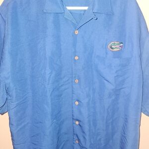 Florida GatorsvMen's Casual Blue Button Down Shirt